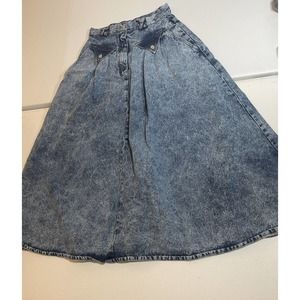 Western Panhandle Slim Vintage Acid Wash Skirt Square Dance